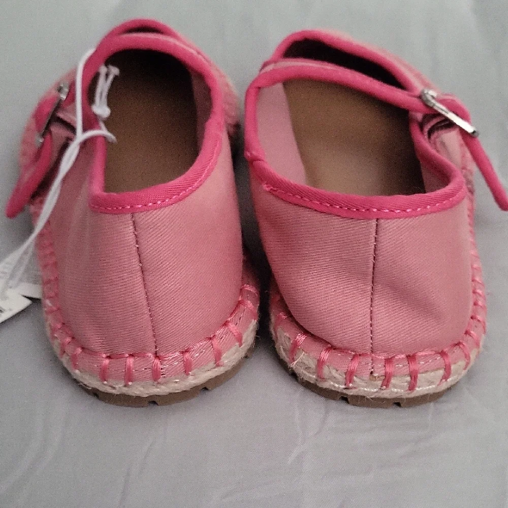 Old Navy Pink Mary Jane Canvas Flats with Buckle